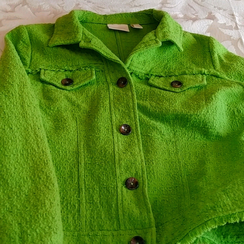 Chico's classic jacket. Lite green .